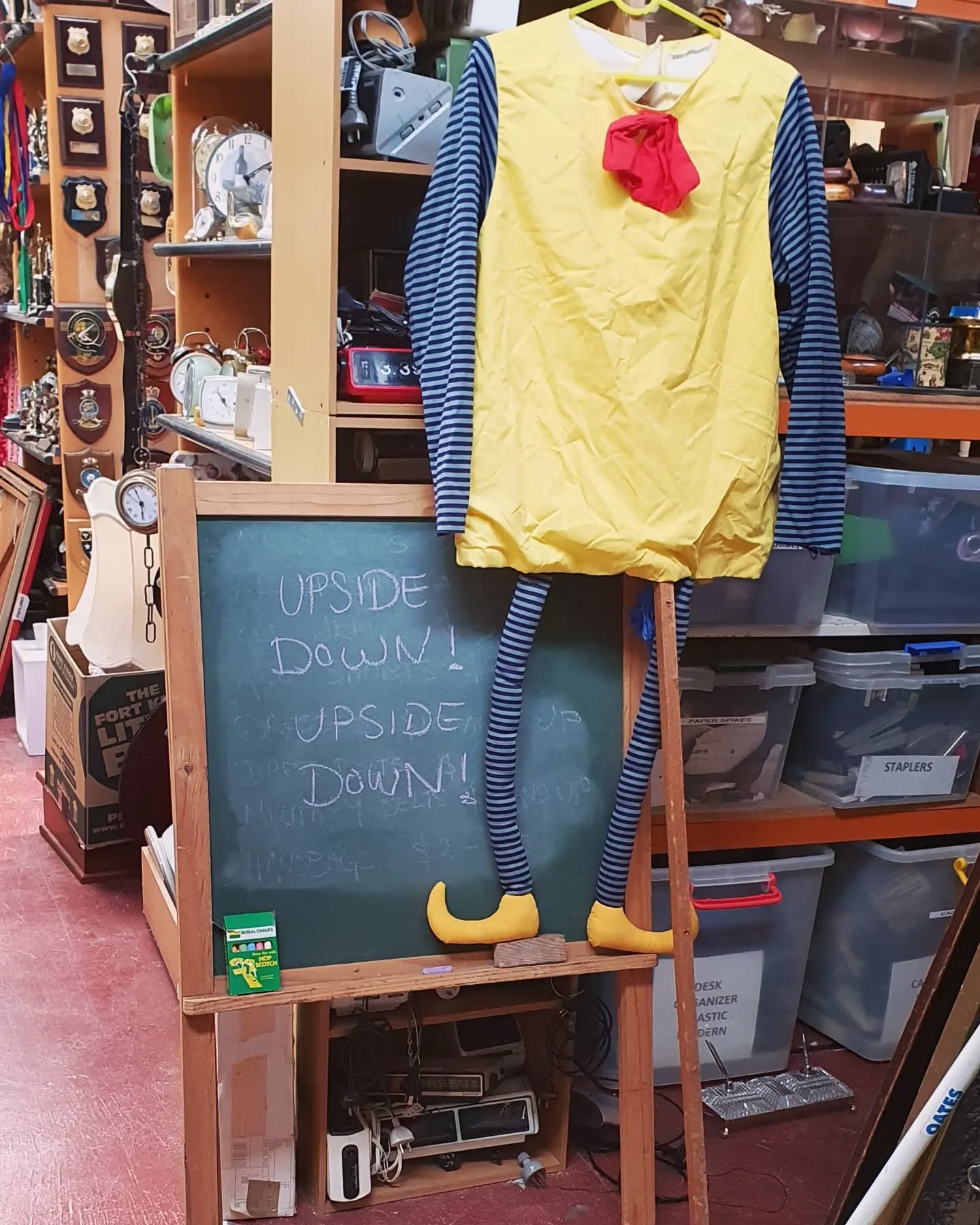 Upside down mannequin